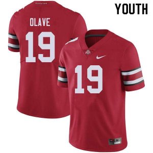 Youth Ohio State Buckeyes #19 Chris Olave Red Nike NCAA College Football Jersey On Sale CIK2544NI